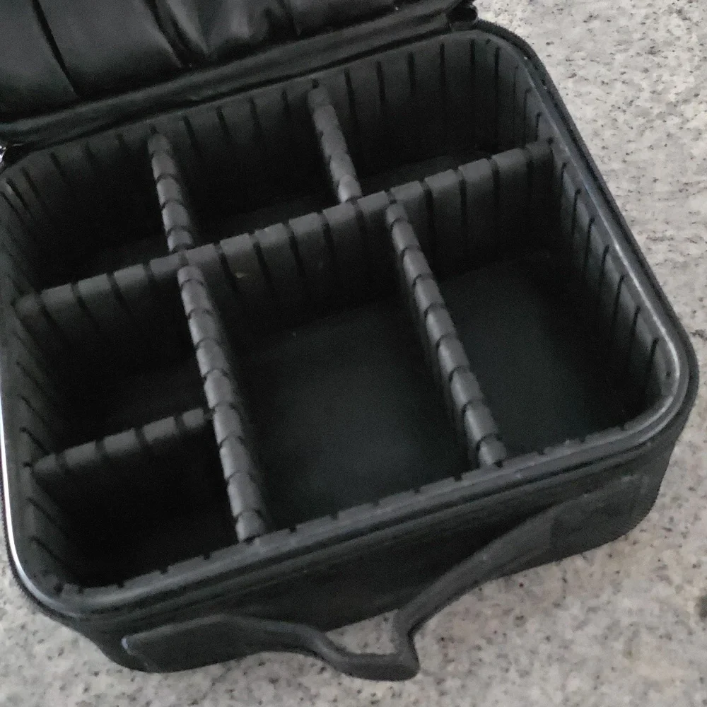 Black Canvas Makeup Organizer Case